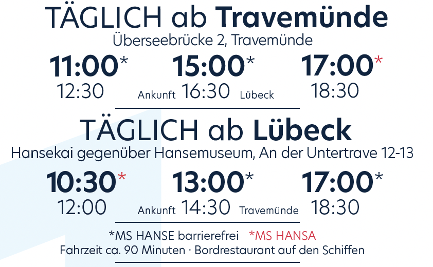 Abfahrtszeiten Abfahrtszeiten