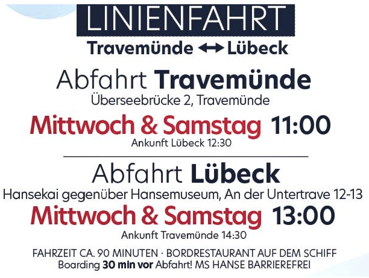 Abfahrtszeiten Abfahrtszeiten